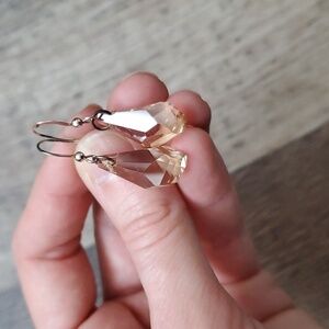 🆕 Champaign Swarovski Crystal earrings